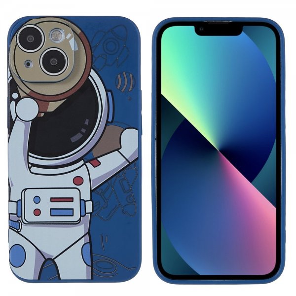 iPhone 14 Plus -kuoret, astronautti, sinivihreä