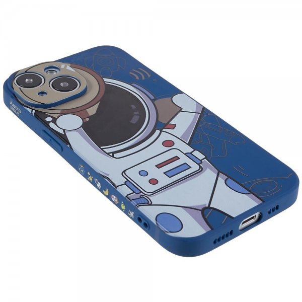 iPhone 14 Plus -kuoret, astronautti, sinivihreä