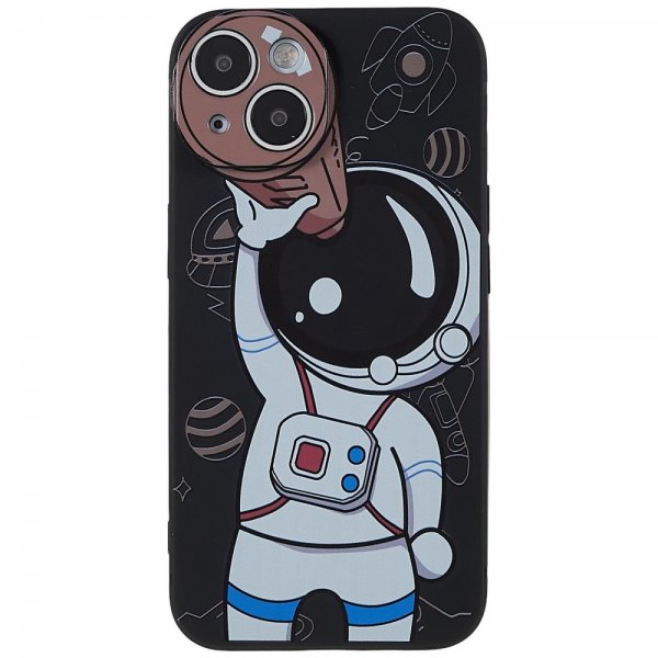 iPhone 14 Plus Kuori Astronautti Musta Ruskea