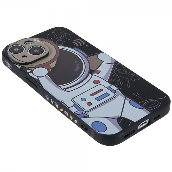 iPhone 14 Plus Kuoret Astronautti Musta Harmaa