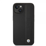 BMW iPhone 14 Plus -kuori Big Logo Stripe, musta