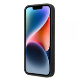 BMW iPhone 14 Plus -kuori Big Logo Stripe, musta