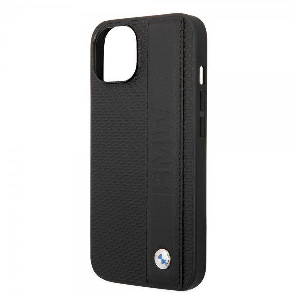 BMW iPhone 14 Plus -kuori Big Logo Stripe, musta