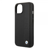 BMW iPhone 14 Plus -kuori Big Logo Stripe, musta