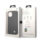 BMW iPhone 14 Plus -kuori Big Logo Stripe, musta