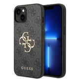 Guess iPhone 14 Plus Kuori Big Metal Logo Harmaa