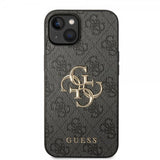 Guess iPhone 14 Plus Kuori Big Metal Logo Harmaa