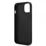 Guess iPhone 14 Plus Kuori Bottom Stripe Metal Logo Harmaa