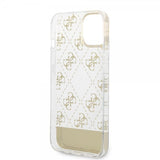 Guess iPhone 14 Plus Kuori Bottom Stripe Script Logo Kulta