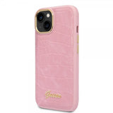 Guess iPhone 14 Plus Suojakuori Croco Pink