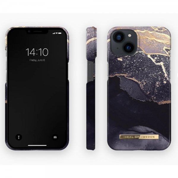 Ideal of Sweden iPhone 14 Plus -suojakuori Fashion Case MagSafe Golden Twilight Marble