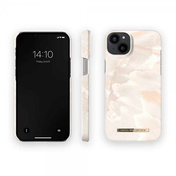 Ideal of Sweden iPhone 14 Plus -suojakuori, Fashion Case, MagSafe, Rose Pearl Marble