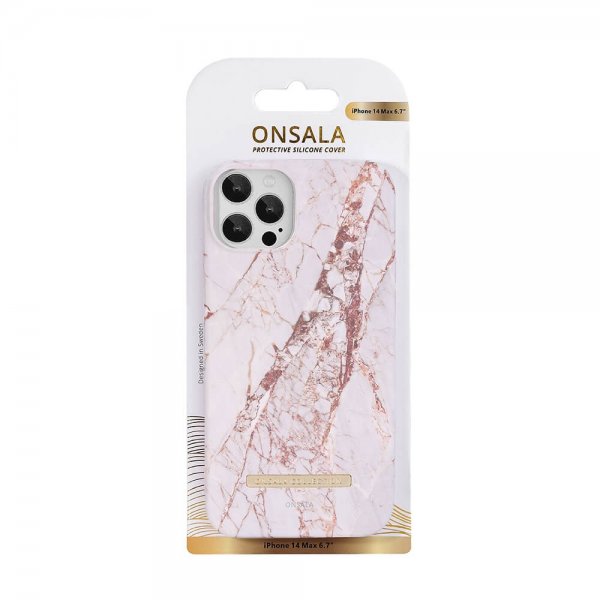 Onsala iPhone 14 Plus Suojakuori Fashion Edition White Rhino Marble