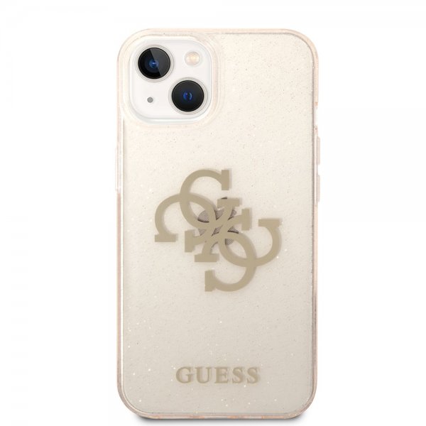 Guess iPhone 14 Plus -suojakuori, täyskimalle, kulta