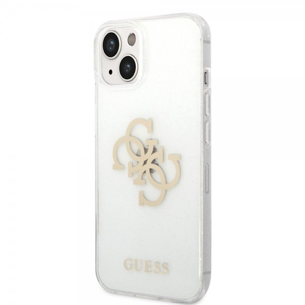 Guess iPhone 14 Plus -kuori, täysi kimalle, läpinäkyvä