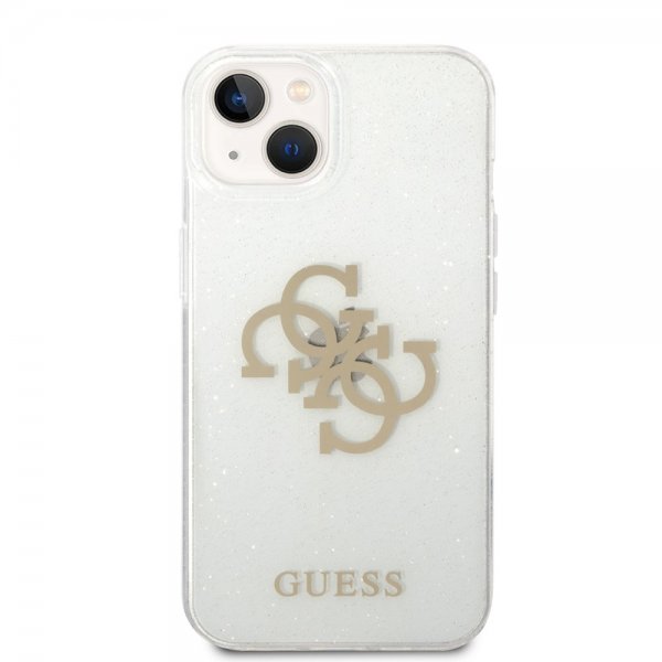 Guess iPhone 14 Plus -kuori, täysi kimalle, läpinäkyvä