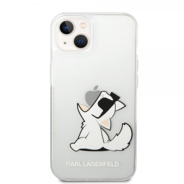 Karl Lagerfeld iPhone 14 Plus -suojakuori Fun Choupette Transparent