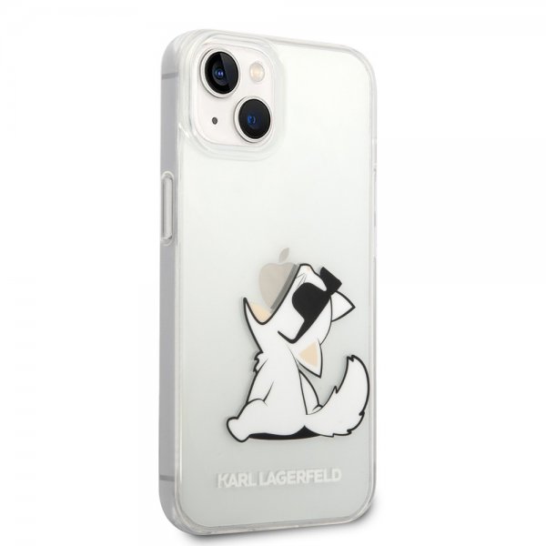Karl Lagerfeld iPhone 14 Plus -suojakuori Fun Choupette Transparent