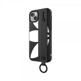 Adidas iPhone 14 Plus kuori Handstrap Case musta valkoinen