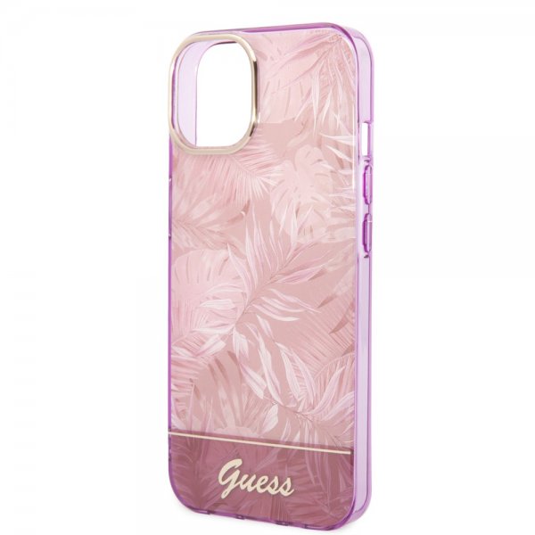 Guess iPhone 14 Plus Suojakuori Jungle Pink