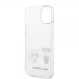 Karl Lagerfeld iPhone 14 Plus -suojakuori Karl & Choupette Gradient White