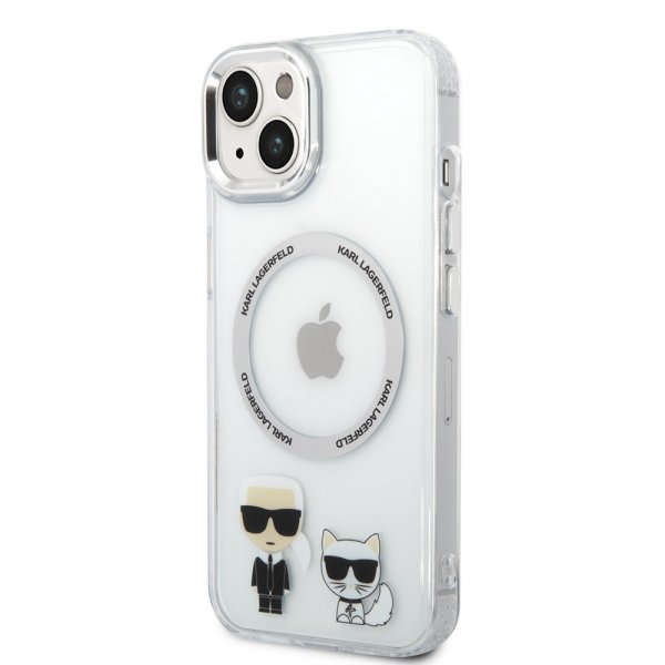 Karl Lagerfeld iPhone 14 Plus -suojakuori Karl & Choupette MagSafe Läpinäkyvä