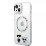 Karl Lagerfeld iPhone 14 Plus -suojakuori Karl & Choupette MagSafe Läpinäkyvä