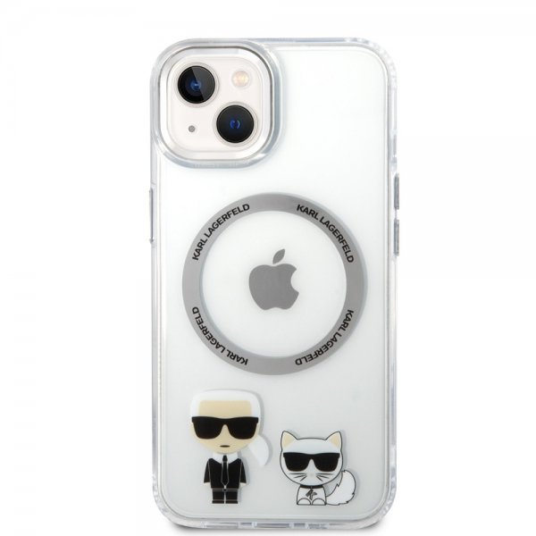 Karl Lagerfeld iPhone 14 Plus -suojakuori Karl & Choupette MagSafe Läpinäkyvä