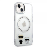Karl Lagerfeld iPhone 14 Plus -suojakuori Karl & Choupette MagSafe Läpinäkyvä
