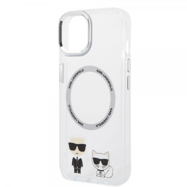Karl Lagerfeld iPhone 14 Plus -suojakuori Karl & Choupette MagSafe Läpinäkyvä