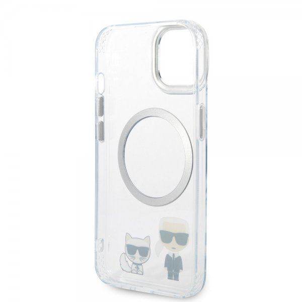 Karl Lagerfeld iPhone 14 Plus -suojakuori Karl & Choupette MagSafe Läpinäkyvä
