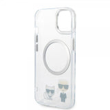 Karl Lagerfeld iPhone 14 Plus -suojakuori Karl & Choupette MagSafe Läpinäkyvä