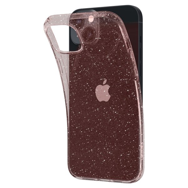 Spigen iPhone 14 Plus kuori Liquid Crystal Glitter Rose Quartz