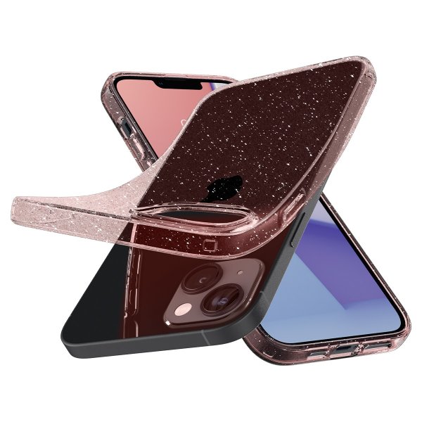 Spigen iPhone 14 Plus kuori Liquid Crystal Glitter Rose Quartz