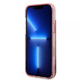 Karl Lagerfeld iPhone 14 Plus -suojakuori Liquid Glitter Big Logo, ruusukulta