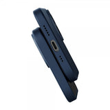 Baseus iPhone 14 Plus -kuori, Liquid Silica Gel, MagSafe, sininen