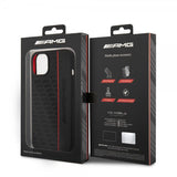 AMG iPhone 14 Plus -kuori Liquid Silicone Carbon Pattern musta