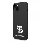 Karl Lagerfeld iPhone 14 Plus -suojakuori, Liquid Silicone Choupette, musta