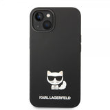 Karl Lagerfeld iPhone 14 Plus -suojakuori, Liquid Silicone Choupette, musta