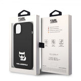 Karl Lagerfeld iPhone 14 Plus -suojakuori, Liquid Silicone Choupette, musta