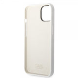 Karl Lagerfeld iPhone 14 Plus Kuori Liquid Silicone Karl & Choupette Valkoinen