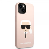 Karl Lagerfeld iPhone 14 Plus -kuori nestemäinen silikoni Karl MagSafe Pinkki