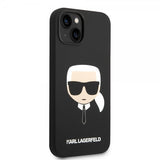 Karl Lagerfeld iPhone 14 Plus -kuori Liquid Silicone Karl MagSafe Musta