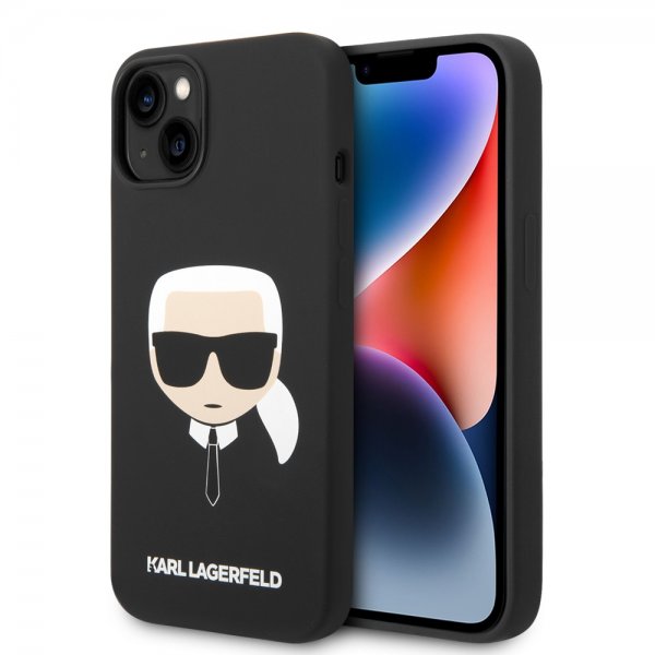 Karl Lagerfeld iPhone 14 Plus Liquid Silicone Karl Musta