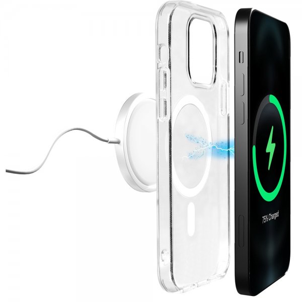 Puro iPhone 14 Plus -suojakuori LITE MAG Läpinäkyvä