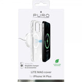 Puro iPhone 14 Plus -suojakuori LITE MAG Läpinäkyvä