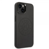 Karl Lagerfeld iPhone 14 Plus -suojakuori logolla, rei'itetty, musta