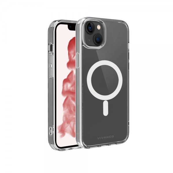 Vivanco iPhone 14 Plus -kuori Mag Steady, läpinäkyvä