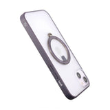 Rvelon iPhone 14 Plus -kuori, pyörivä MagSafe-jalusta, violetti