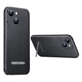 Sulada iPhone 14 Plus -kuori jalustalla, musta